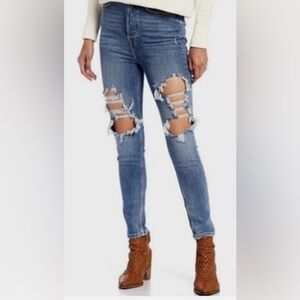 Free People We The Free Distressed Skinny Jeans, sz 27